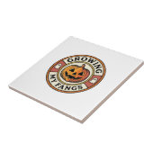 Carreau Citrouille d'Halloween Faisant Pousser Mes Crocs B (Côté)