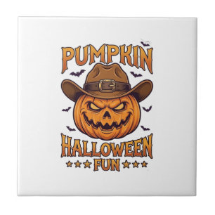 Carreau Citrouille Halloween Amusement Lanterne Jack Chape