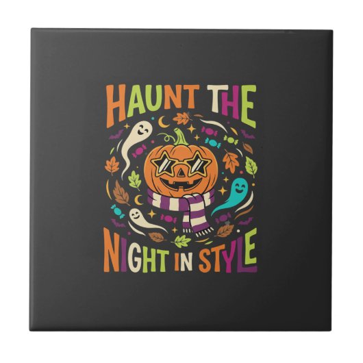 Carreau Citrouille Halloween Cool Jack (Devant)