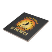 Carreau Citrouille la plus cool d'Halloween dans le patch (Côté)