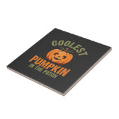 Carreau Citrouille la plus cool du patch Design Halloween (Côté)