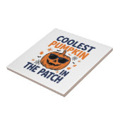 Carreau Citrouille la plus cool du patch Halloween Shirt_1 (Côté)