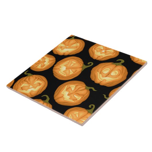 Carreau Citrouilles d'Halloween (Côté)