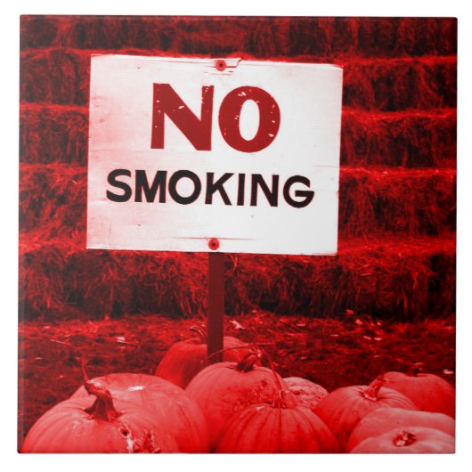 Carreau Citrouilles non fumeurs - rouge (Devant)