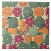 Carreau Citrus dans les tons muets (Devant)