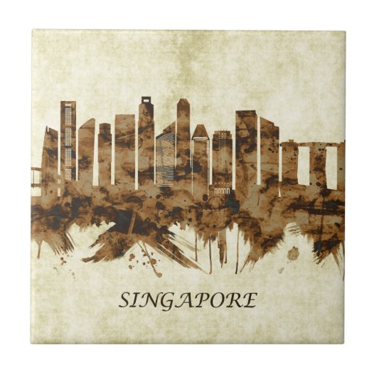 Carreau Cityscape de Singapour (Devant)