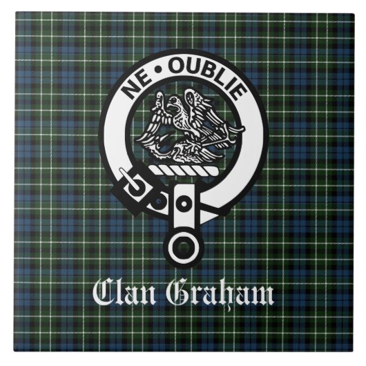 Carreau Clan Graham Montrose Tartan & Crest (Devant)