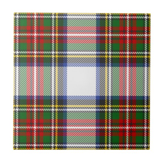 Carreau Clan Tartan Plaid Motif de la robe royale Stewart (Devant)