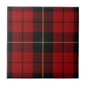 Carreau Clan Wallace Ecosse Expressions Rouge Noir Tartan (Devant)