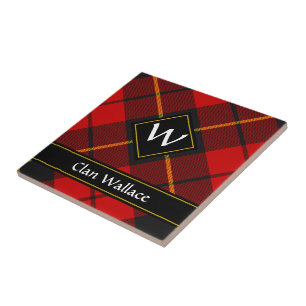 Carreau Clan Wallace Tartan Ceramic