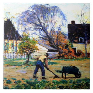 Carreau Clarence Gagnon art - Scène d'automne, Baie-Saint-