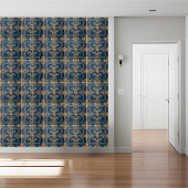 Carreau Classic Elegant Royal Blue et Gold Greek Tile