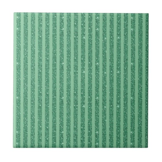 Carreau Classic Jade Green Glitter Style Vertical Stripes (Devant)