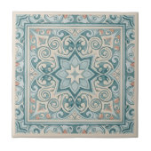 Carreau Classic Mediterranean Pattern Pat#29 Teal ID1195 (Devant)