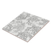 Carreau Classic White and Black Floral Toile (Côté)
