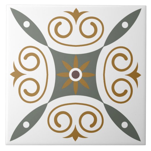 Carreau Classique contemporain italien couronne méditerran (Devant)