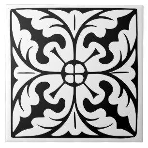 Carreau Classique d'antan : Traditionnel noir et blanc