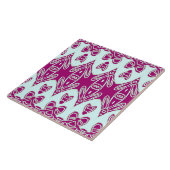 Carreau Classique indien traditionnel Turquoise & Maroon (Côté)