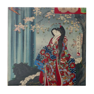 Carreau Classique japonais de cool d'art de Madame Japon