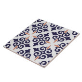 Carreau Classique méditerranéen marocain bleu (Côté)