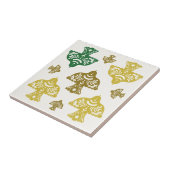 Carreau Classique multicolore unique vert moutarde kombine (Côté)