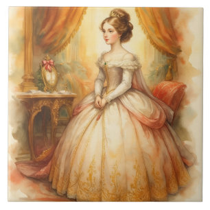 Carreau Classique, Style Victorien, Belle Princesse