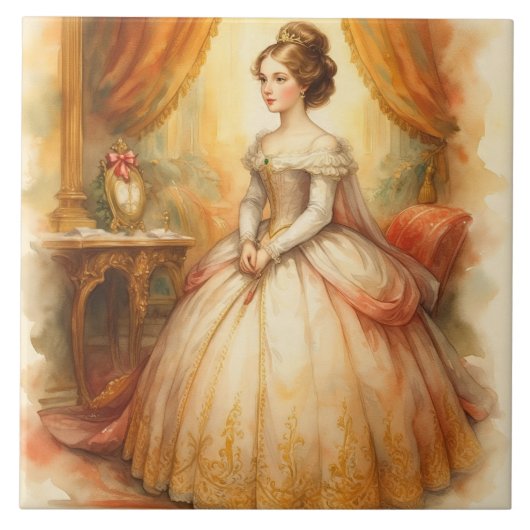 Carreau Classique, Style Victorien, Belle Princesse (Devant)