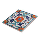 Carreau Classique Turque Iznik Floral Rouge Bleu (Côté)