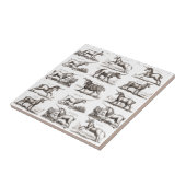 Carreau Classique Unicorne Antique Mythique Magie Créature (Côté)