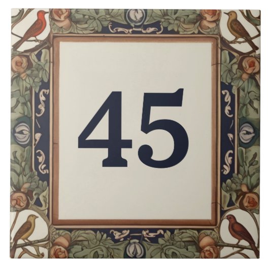 Carreau Classy Bird Custom House Numéro Plaque signalétiqu (Devant)