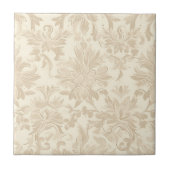 Carreau Classy Simple Floral Damask Soft Beige (Devant)