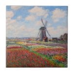 Carreau Claude Monet - Champ de Tulipes en Hollande<br><div class="desc">Champ de tulipes en Hollande (Champs de tulipes en Hollande) - Claude Monet,  Huile sur toile,  1886</div>