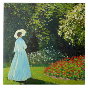 Carreau Claude Monet, Dame dans le jardin,
