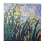 Carreau Claude Monet - Iris jaunes et violets<br><div class="desc">Iris jaunes et mauves - Claude Monet,  Huile sur toile,  1924-1925</div>
