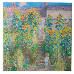 Carreau Claude Monet, Jardin de l'artiste à Vétheui 1881