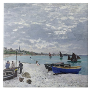 Carreau Claude Monet La plage de Sainte-Adresse