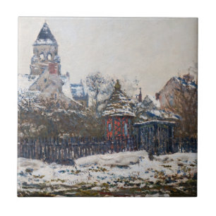 Carreau Claude Monet - L'église de Vetheuil