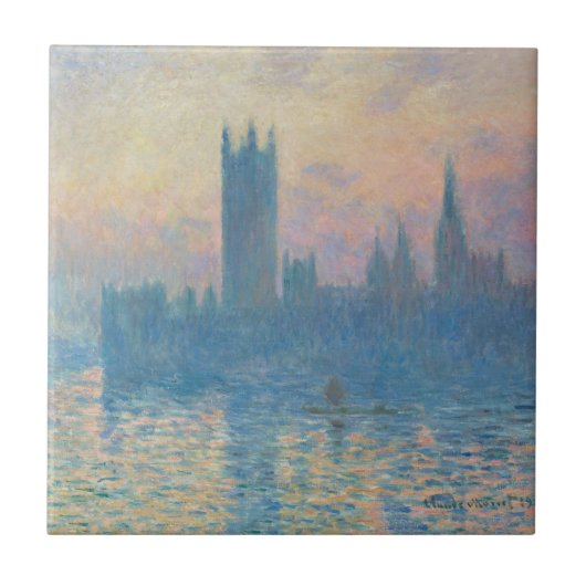 Carreau Claude Monet Les maisons du Parlement Coucher de s (Devant)