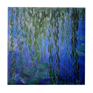 Carreau Claude Monet - Lys d'eau avec saule plumant
