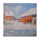Carreau Claude Monet - Norvège, Maisons rouges à Bjornegaa (Devant)