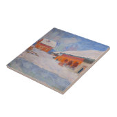 Carreau Claude Monet - Norvège, Maisons rouges à Bjornegaa (Côté)