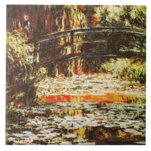 Carreau Claude Monet - Pont japonais et nénuphars
