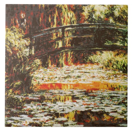 Carreau Claude Monet - Pont japonais et nénuphars (Devant)