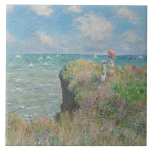 Carreau Claude Monet - Promenade Cliff à Pourville