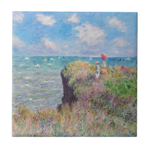 Carreau Claude Monet - Promenade sur la falaise à Pourvill