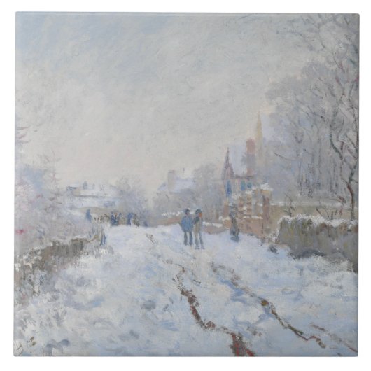 Carreau Claude Monet - Scène de neige à Argenteuil (Devant)