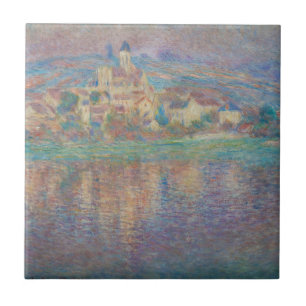 Carreau Claude Monet - Vetheuil, coucher de soleil