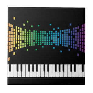 Carreau Clavier instrumental piano de musique multicolore
