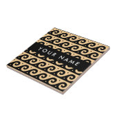 Carreau Clé de méandre grecque, Clé de vague, Brown, Votre (Côté)