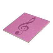 Carreau Clef rose et notes musicales (Côté)